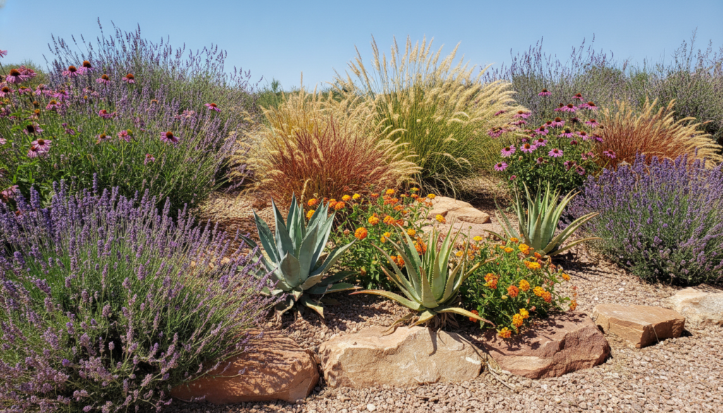 découvrez les meilleures plantes adaptées au plein soleil et sans arrosage pour créer un jardin résistant et facile à entretenir toute l'année.