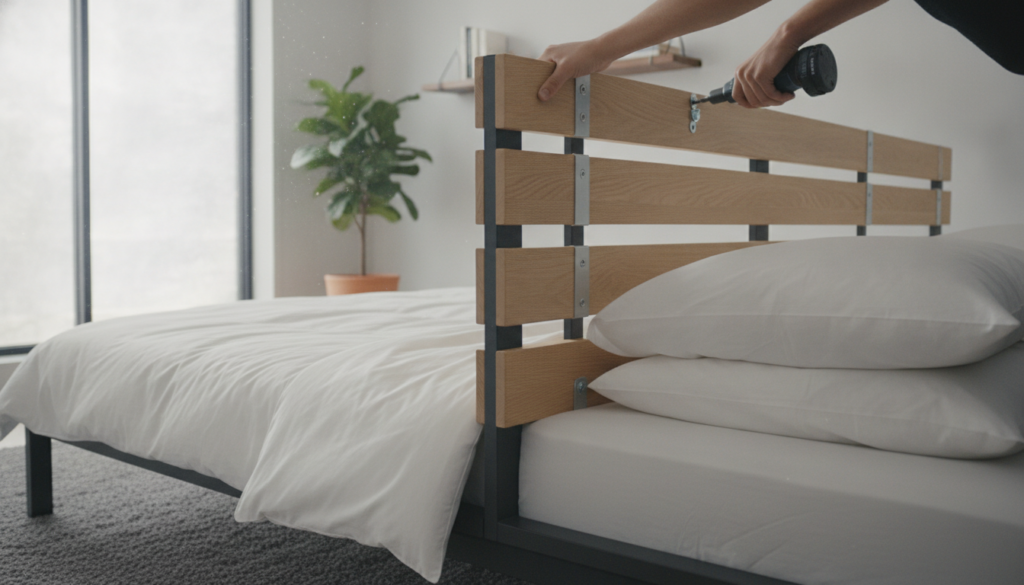 découvrez les étapes simples pour fixer une tête de lit solidement à votre lit et donner une touche élégante à votre chambre.